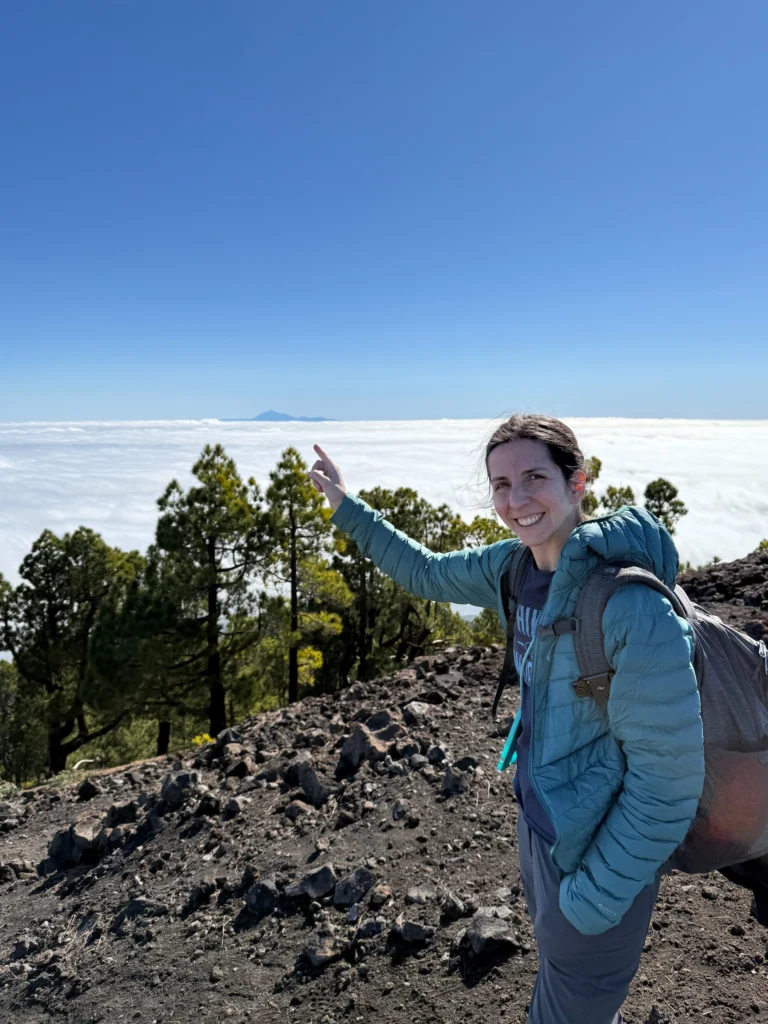 Vistas al Teide en la ruta de los volcanes de La Palma