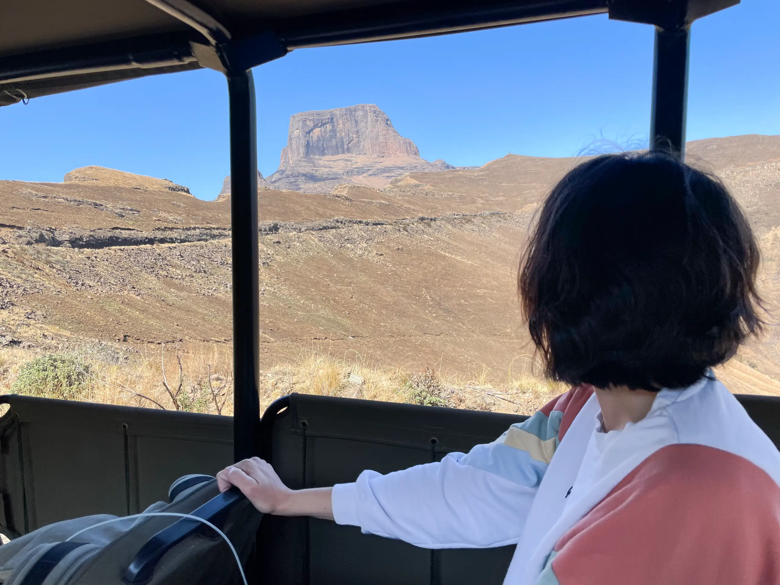 Acceso en 4x4 al parking Sentinel para la ruta a las Tugela Falls