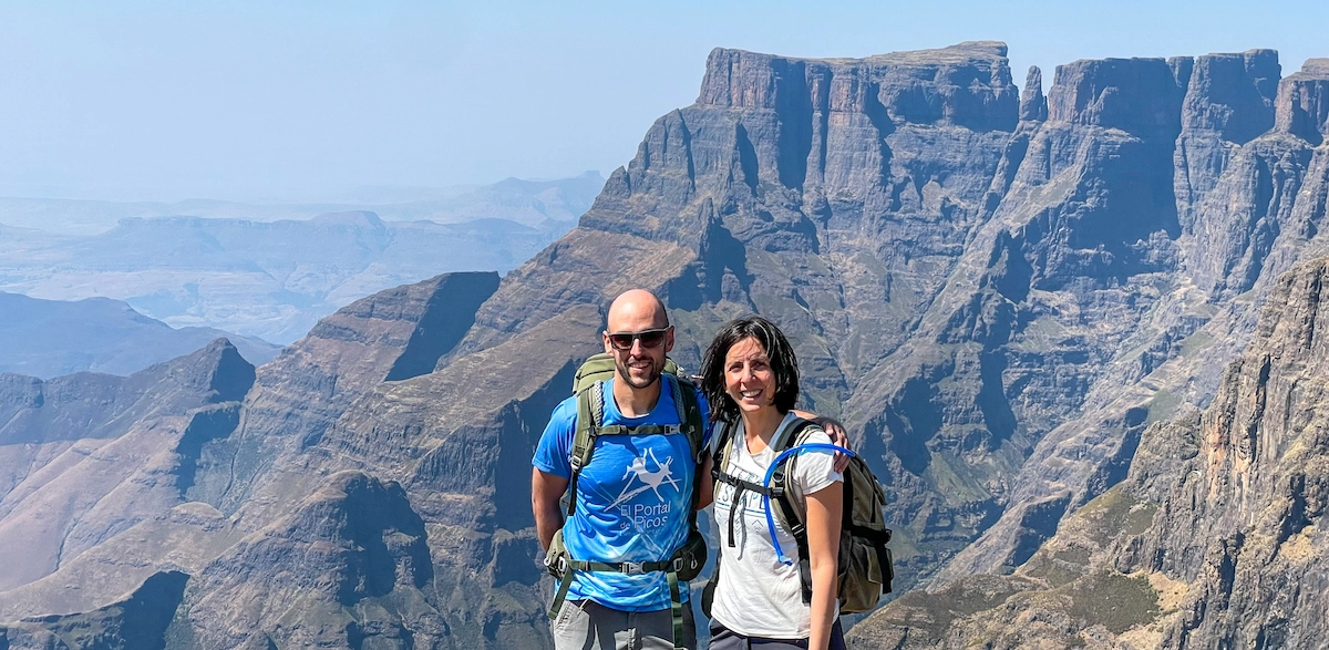 Nosotros en una ruta de senderismo en Sudáfrica